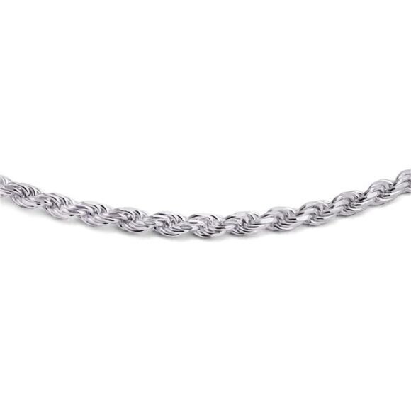 Diamond-Cut Figaro,Rope Chain Anklet Ankle Bracelet For Women Teen silver Plated - Picture 2 of 5